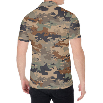 Desert Camouflage Print Men's Shirt