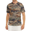 Desert Camouflage Print Men's Short Sleeve Rash Guard