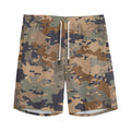Desert Camouflage Print Men's Athletic Shorts