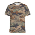 Desert Camouflage Print Men's Athletic T-Shirt