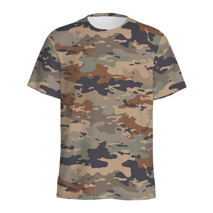Desert Camouflage Print Men's Sports T-Shirt