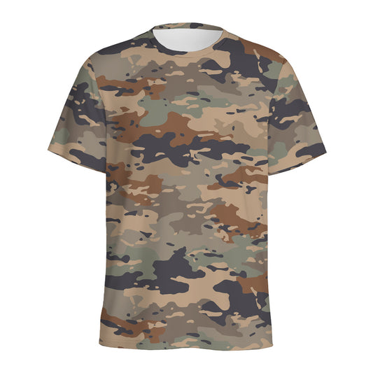 Desert Camouflage Print Men's Sports T-Shirt