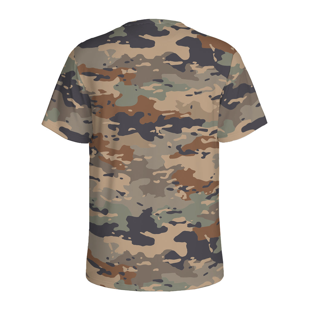 Desert Camouflage Print Men's Sports T-Shirt