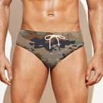 Desert Camouflage Print Men's Swim Briefs