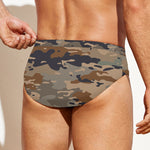 Desert Camouflage Print Men's Swim Briefs