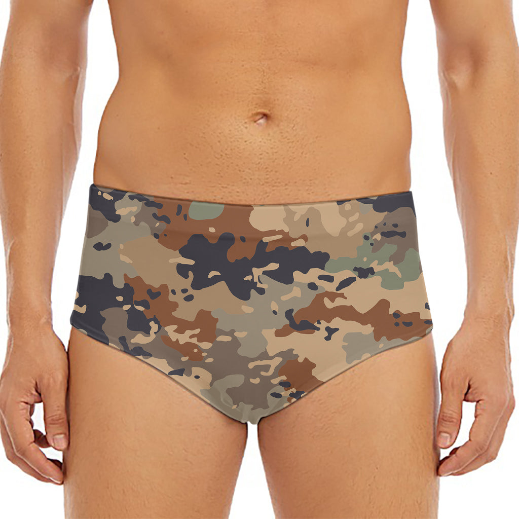 Desert Camouflage Print Men's Triangle Swim Briefs