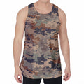 Desert Camouflage Print Men's Velvet Tank Top