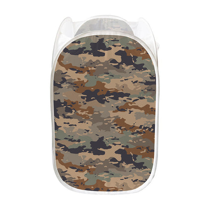 Desert Camouflage Print Mesh Laundry Hamper