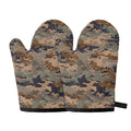 Desert Camouflage Print Oven Mitts