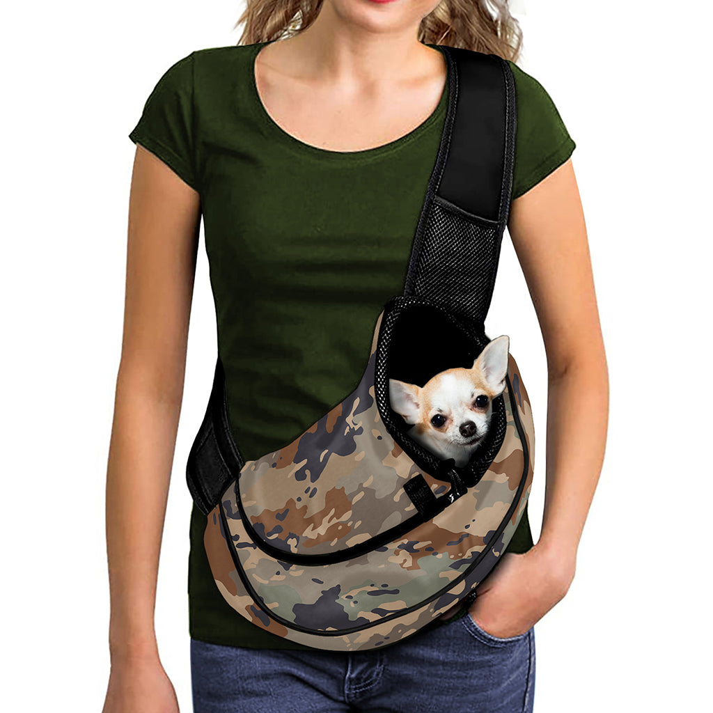 Desert Camouflage Print Pet Sling Carrier