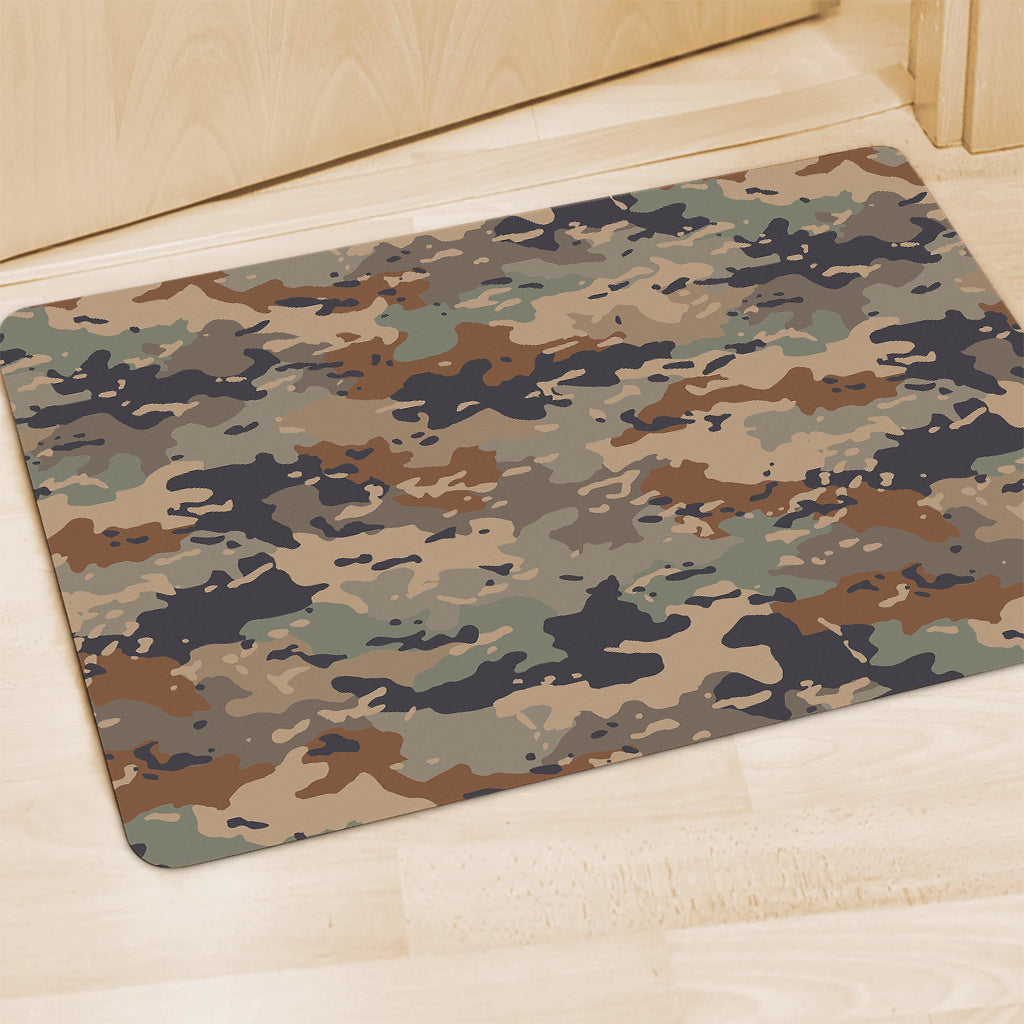 Desert Camouflage Print Polyester Doormat