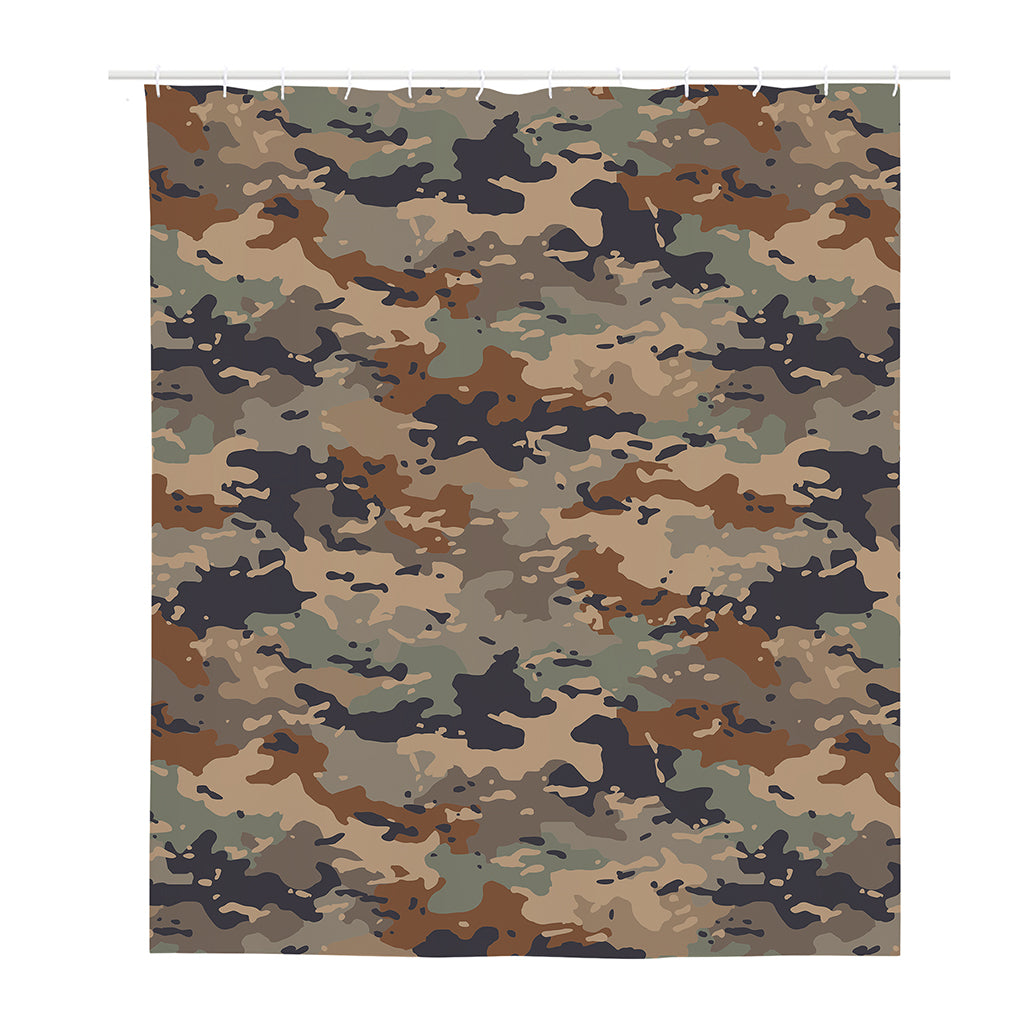 Desert Camouflage Print Polyester Shower Curtain