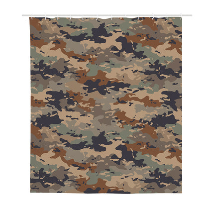 Desert Camouflage Print Polyester Shower Curtain