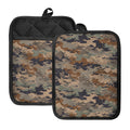 Desert Camouflage Print Pot Holders With Pocket