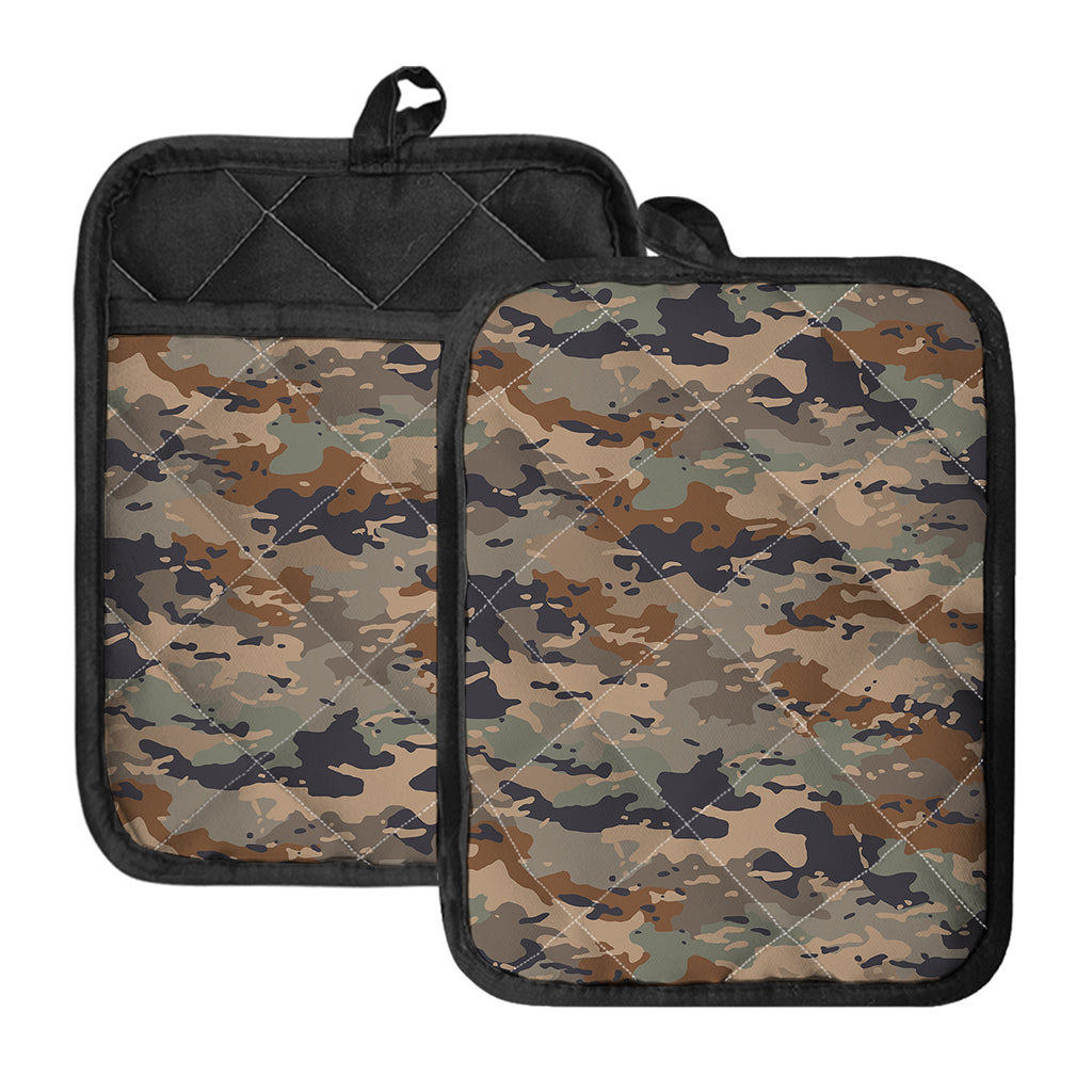 Desert Camouflage Print Pot Holders With Pocket