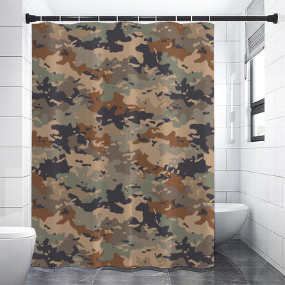 Desert Camouflage Print Premium Shower Curtain
