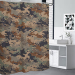 Desert Camouflage Print Premium Shower Curtain
