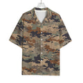 Desert Camouflage Print Rayon Hawaiian Shirt
