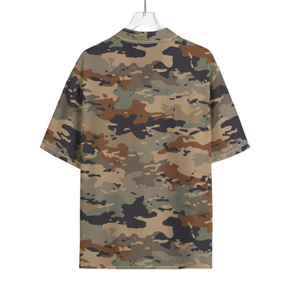 Desert Camouflage Print Rayon Hawaiian Shirt