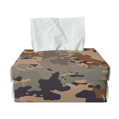 Desert Camouflage Print Rectangle Tissue Box Cover