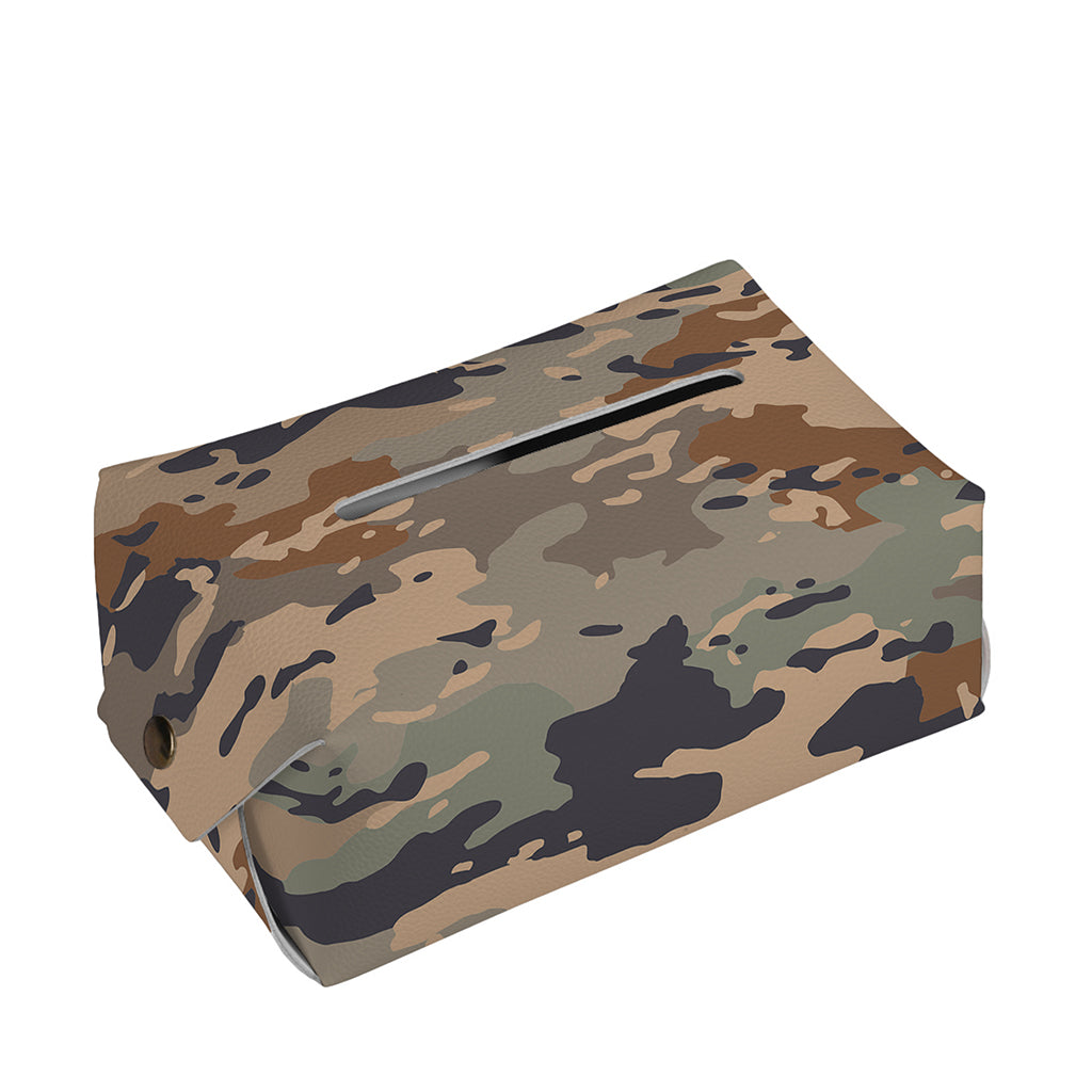 Desert Camouflage Print Rectangle Tissue Box Cover
