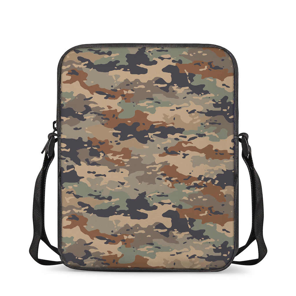 Desert Camouflage Print Rectangular Crossbody Bag
