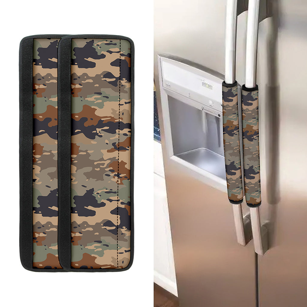 Desert Camouflage Print Refrigerator Handle Covers