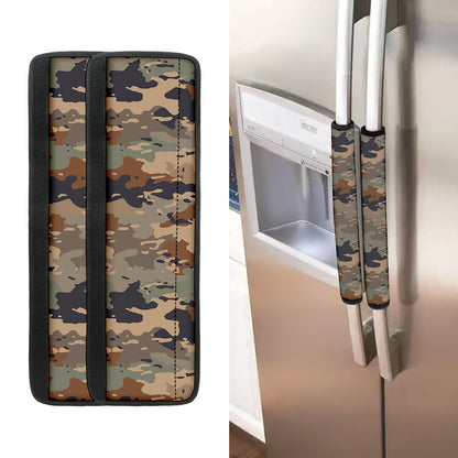 Desert Camouflage Print Refrigerator Handle Covers