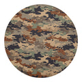 Desert Camouflage Print Round Blanket