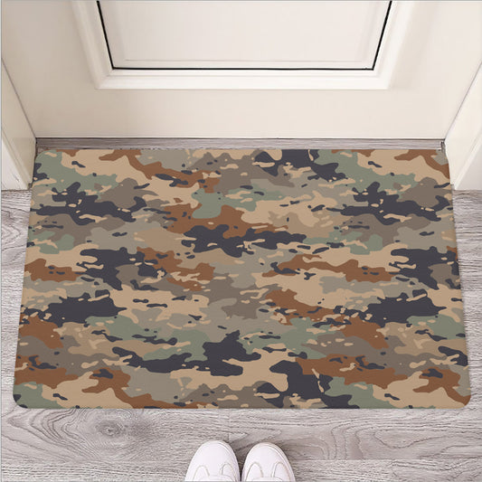 Desert Camouflage Print Rubber Doormat