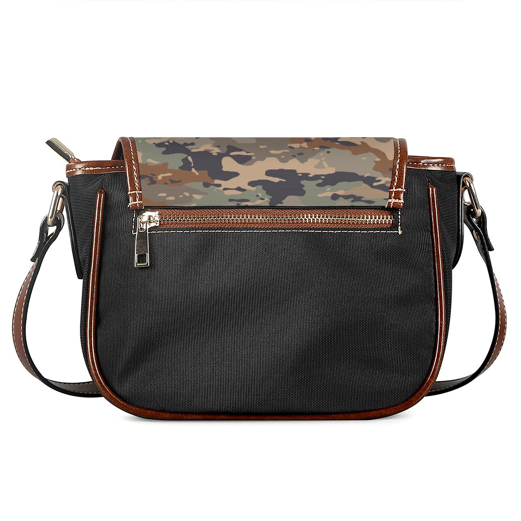 Desert Camouflage Print Saddle Bag