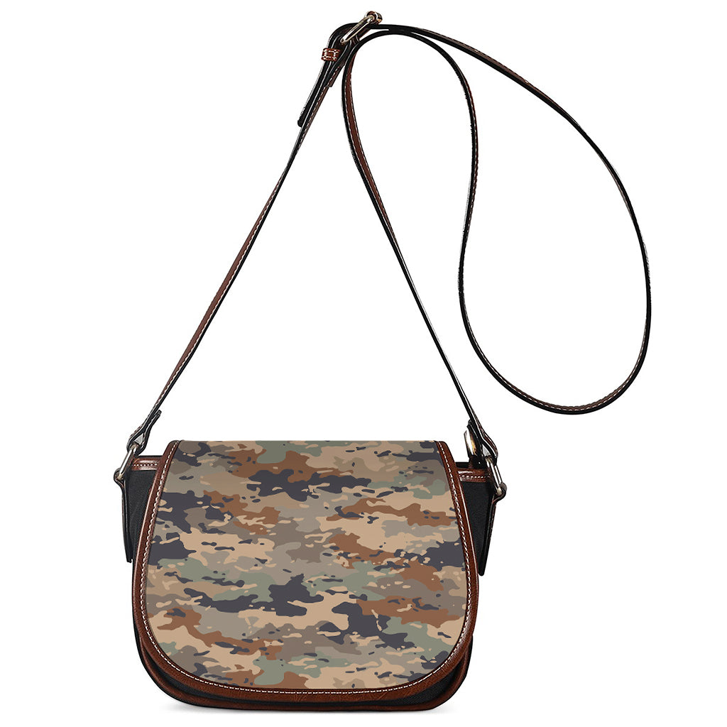 Desert Camouflage Print Saddle Bag