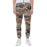 Desert Camouflage Print Scuba Joggers