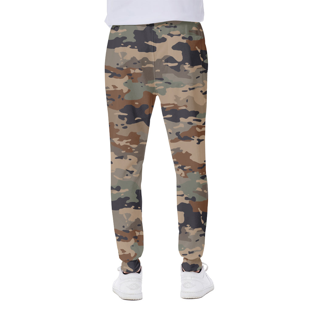 Desert Camouflage Print Scuba Joggers
