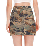 Desert Camouflage Print Side Slit Mini Skirt