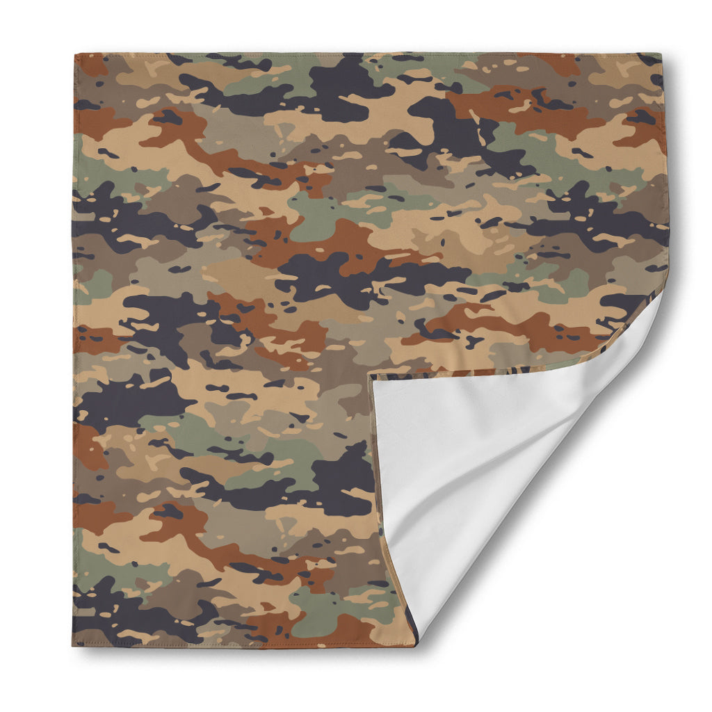 Desert Camouflage Print Silk Bandana