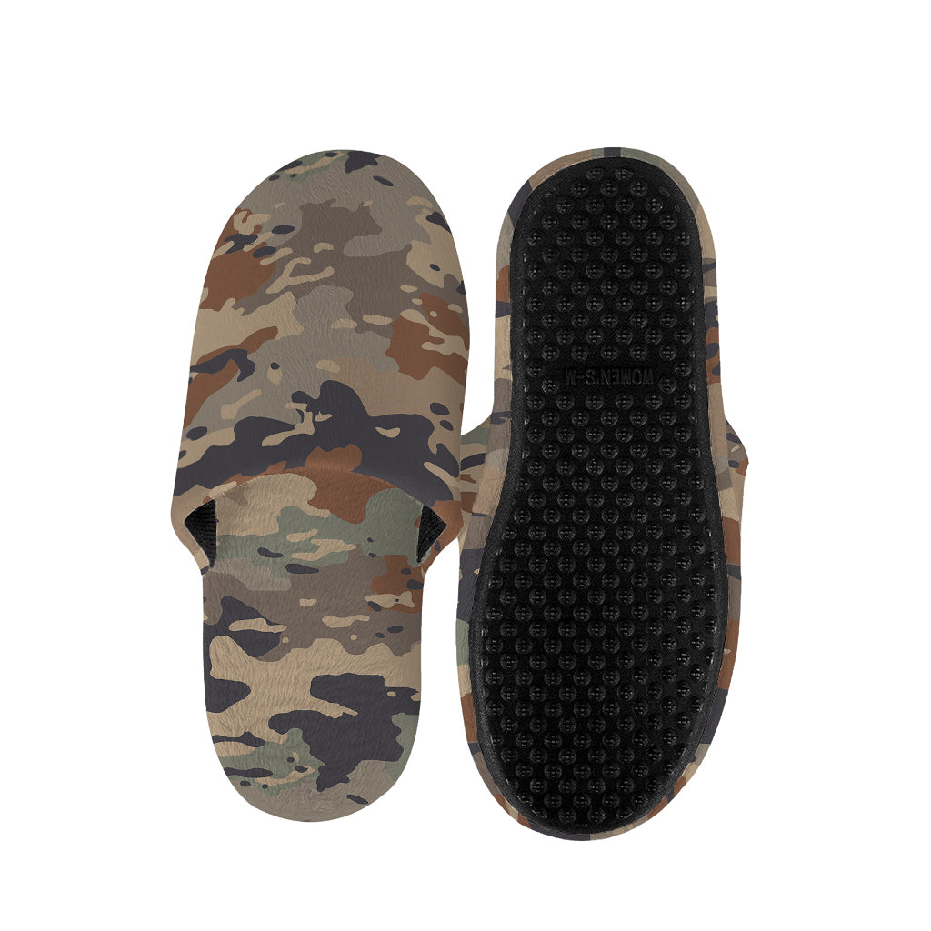 Desert Camouflage Print Slippers