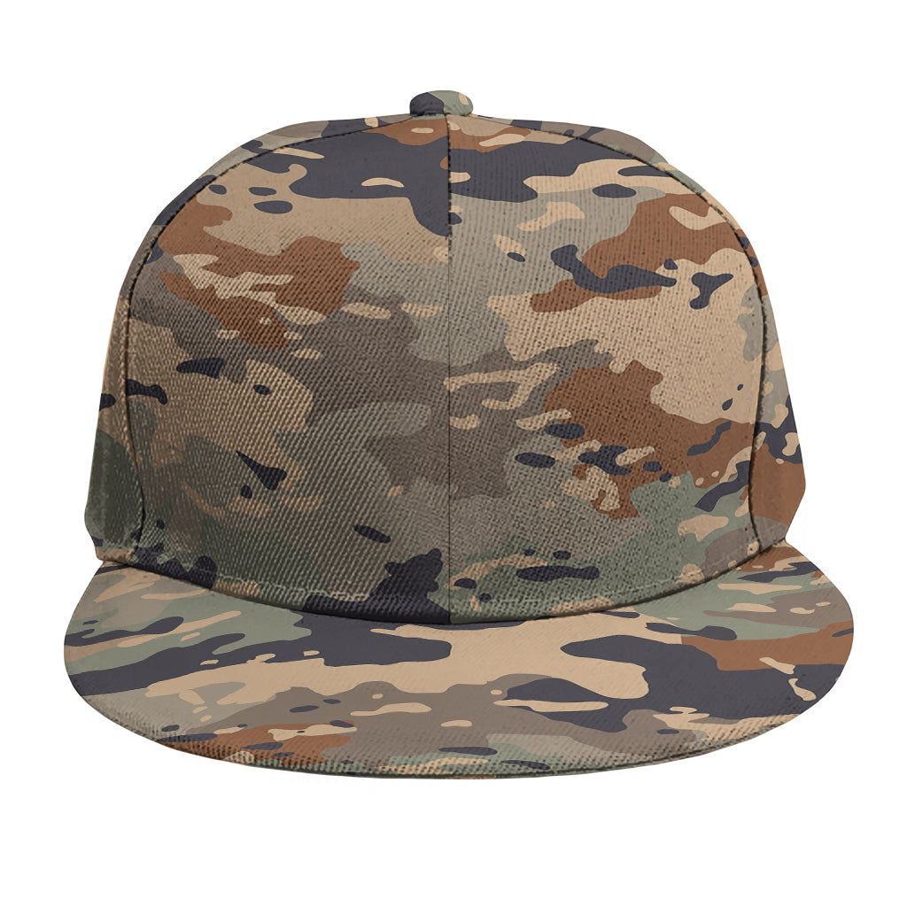 Desert Camouflage Print Snapback Cap