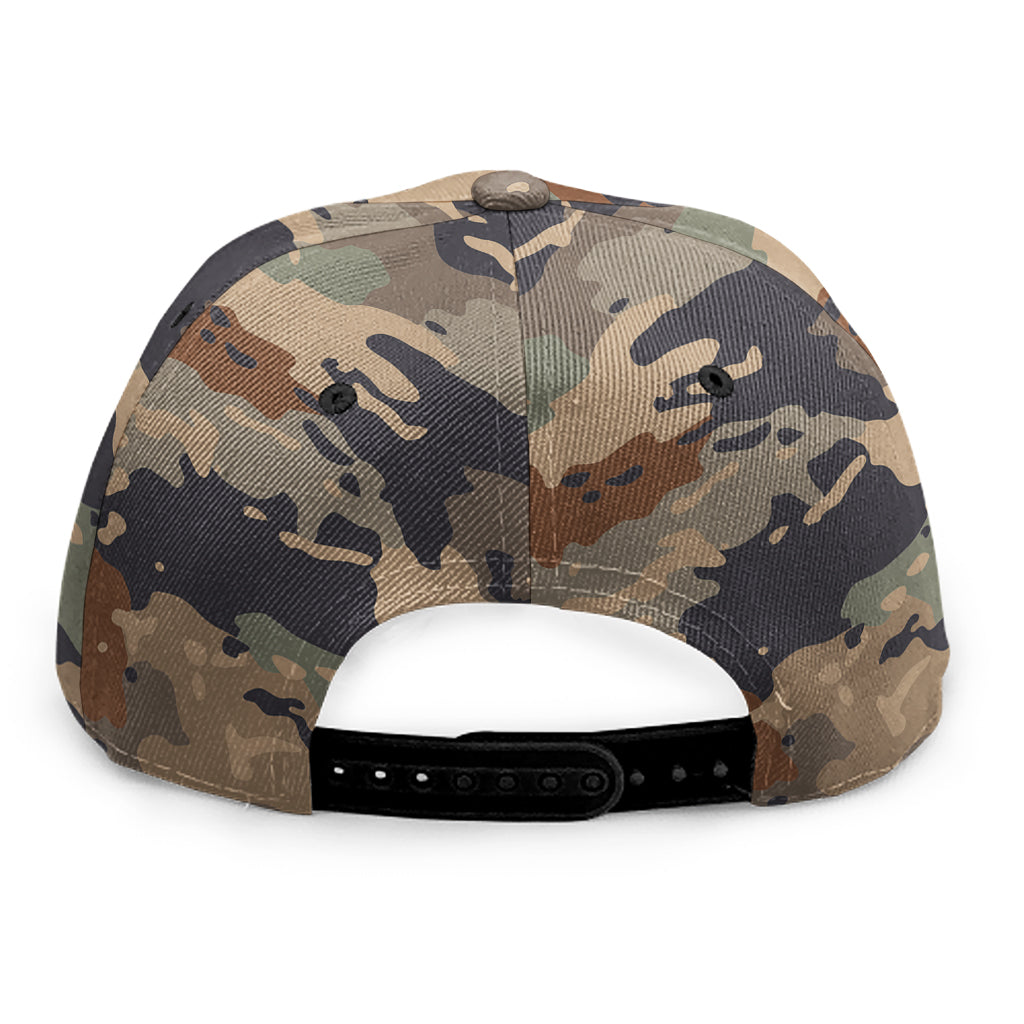 Desert Camouflage Print Snapback Cap