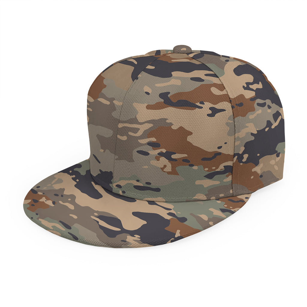 Desert Camouflage Print Snapback Cap