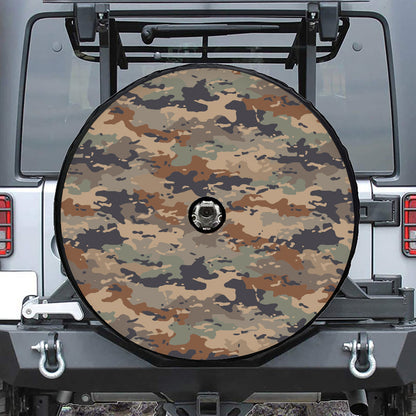 Desert Camouflage Print Tire Cover With Camera Hole