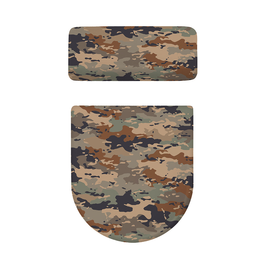 Desert Camouflage Print Toilet Lid And Tank Cover Set