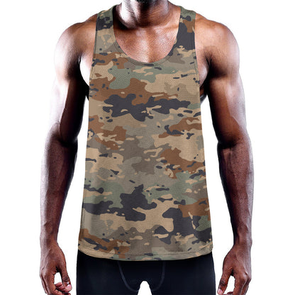 Desert Camouflage Print Training Tank Top