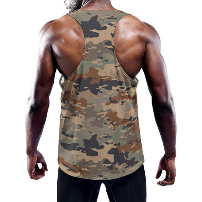 Desert Camouflage Print Training Tank Top