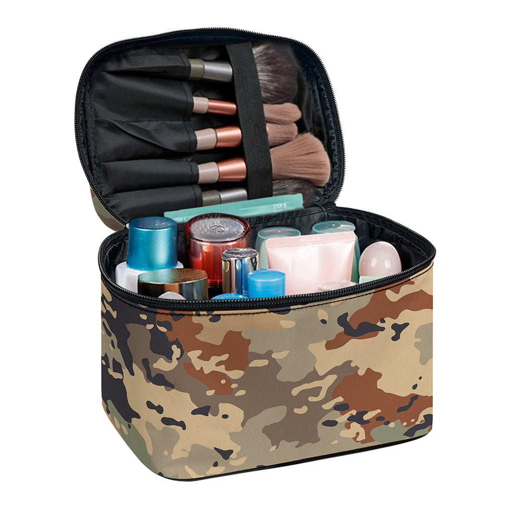 Desert Camouflage Print Travel Makeup Bag