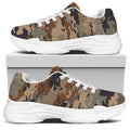 Desert Camouflage Print White Chunky Shoes