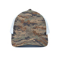 Desert Camouflage Print White Mesh Trucker Hat
