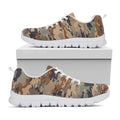 Desert Camouflage Print White Running Shoes