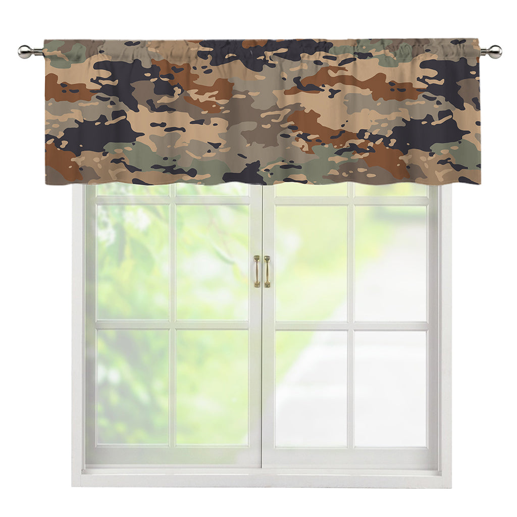 Desert Camouflage Print Window Valance