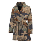 Desert Camouflage Print Women's Bathrobe